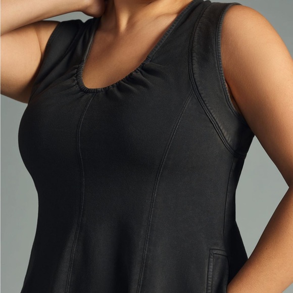 Anthropologie tennis court dress with pockets! L 10-12 NWT Black - Picture 6 of 8